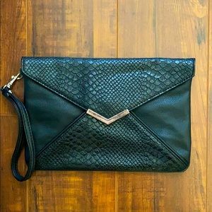 Express Black Clutch